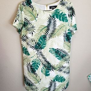 Lulus Palm Leaf Dress XL